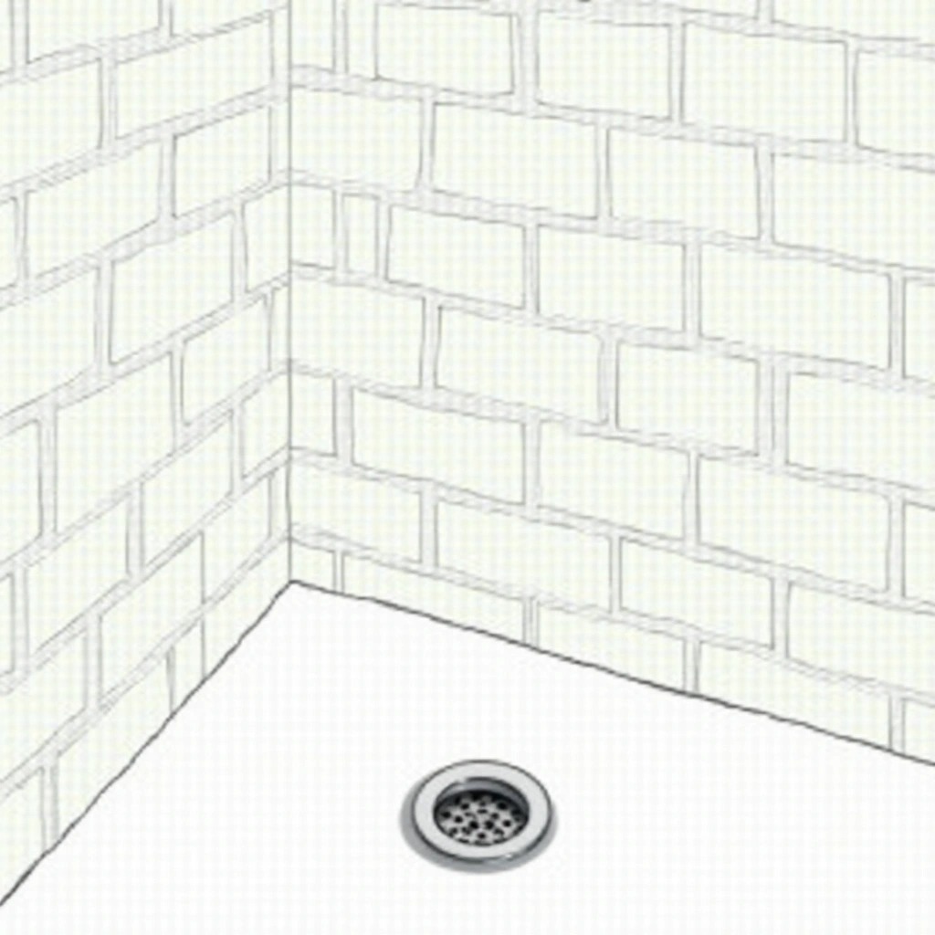 Freshly regrouted and resealed shower recess showing clean white grout lines and new silicone at all corner joints