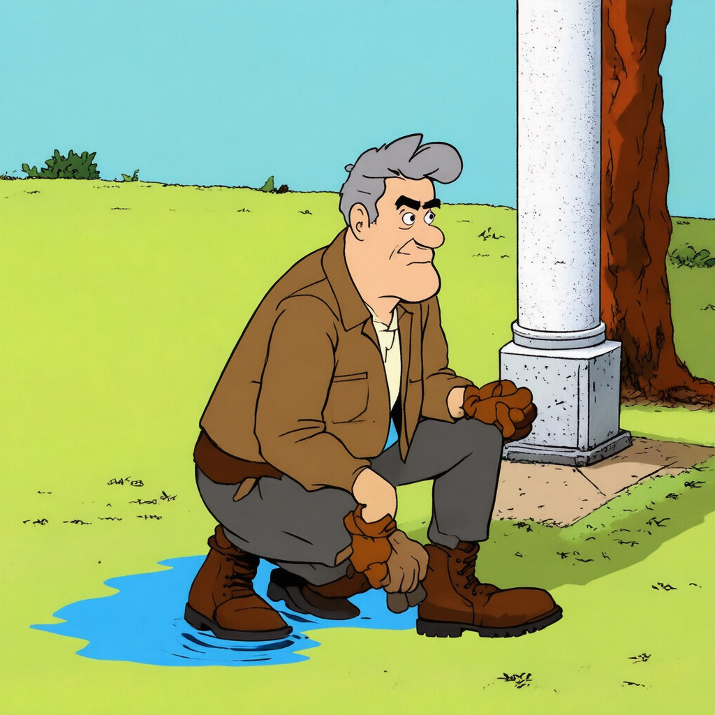 Checking downpipe drainage at ground level after gutter flush