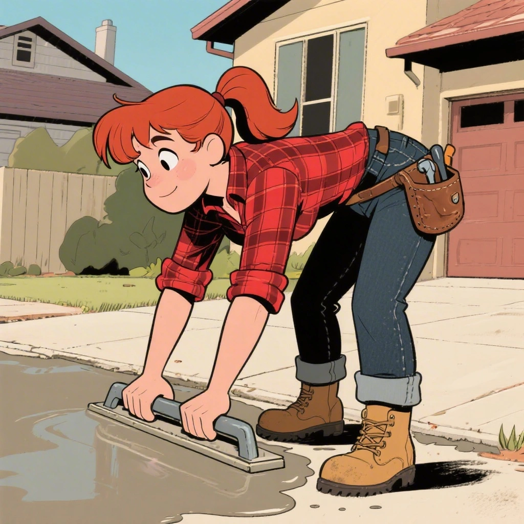 Concrete sleeper retaining wall showing stacked horizontal sleepers held by vertical steel posts in 