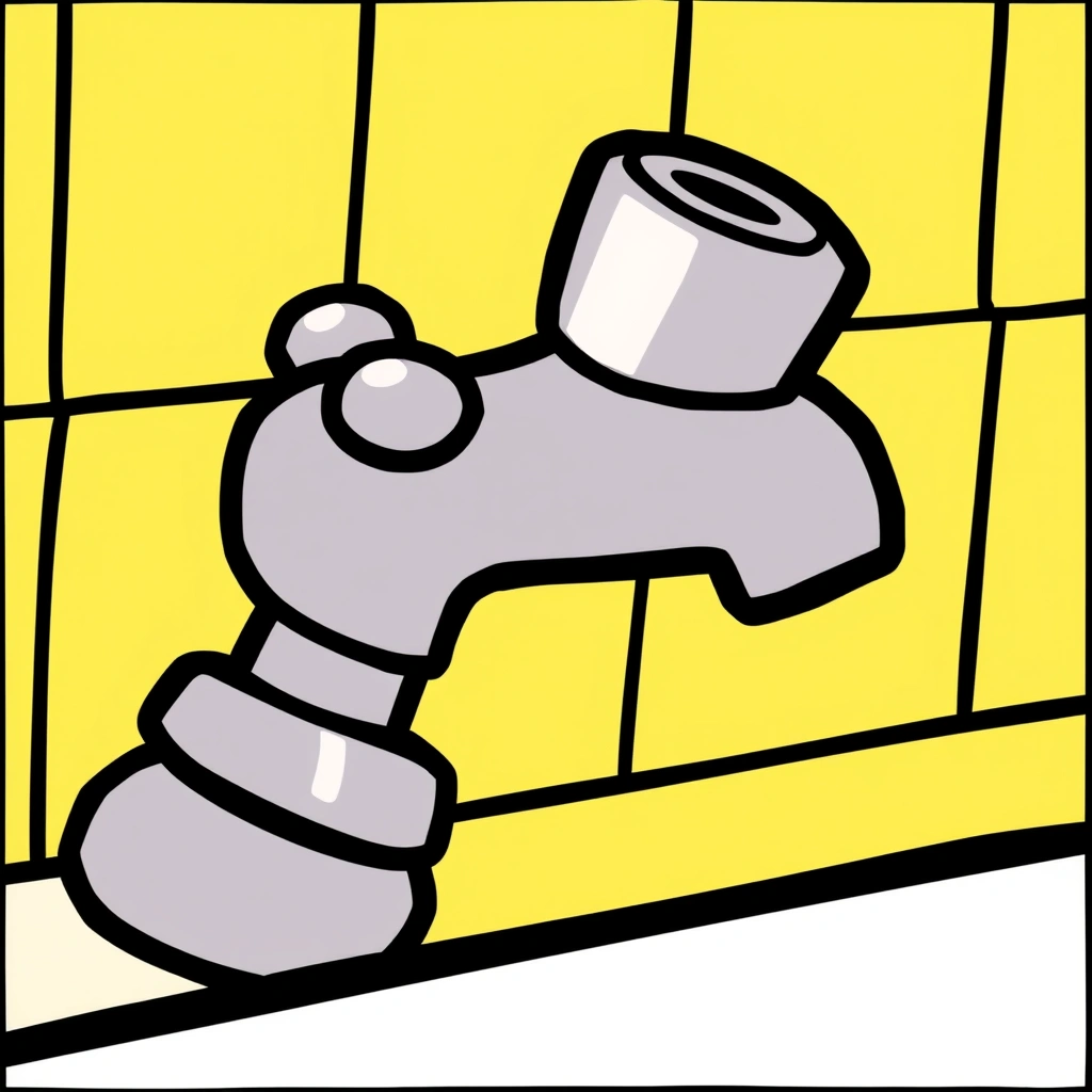 A single-lever tap handle with visible fastening point being loosened.