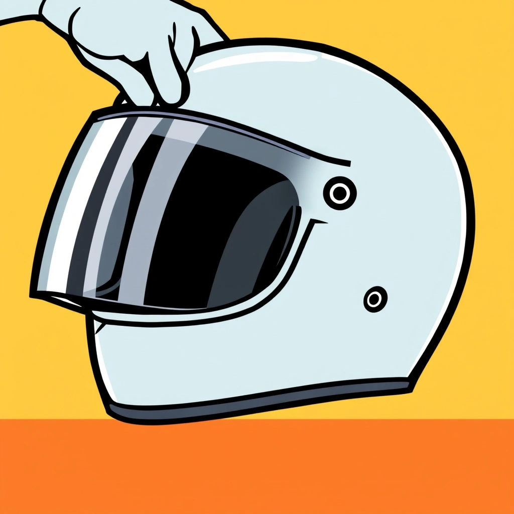 A Colorbond helmet guard being slid into position with overlapping sections visible at a joint.